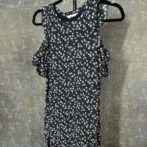 LC Lauren Conrad Navy Floral Dress